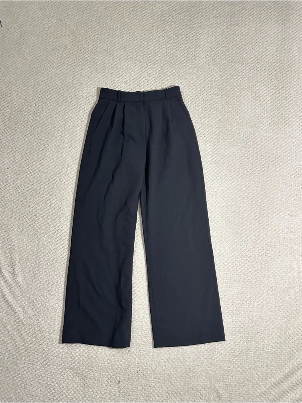 Abercrombie & Fitch Black Wide-Leg Trousers - Picture 1 of 5
